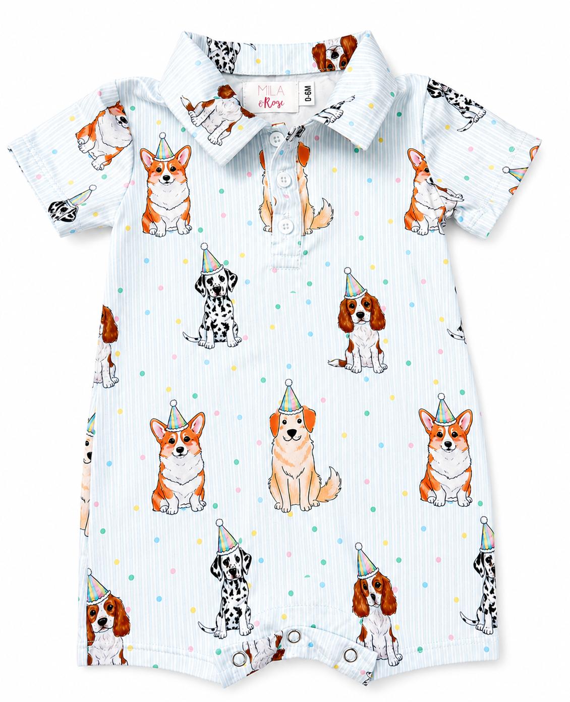 Party Pups Polo Shorty One-Piece