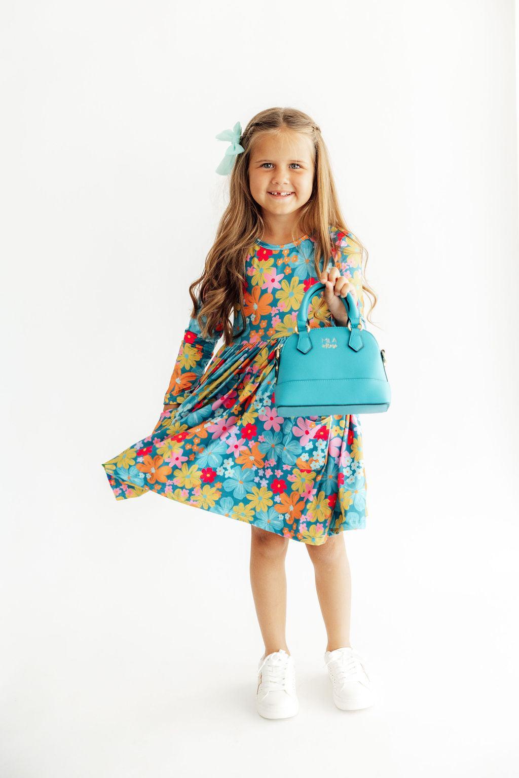 Flower Child L/S Pocket Twirl Dress