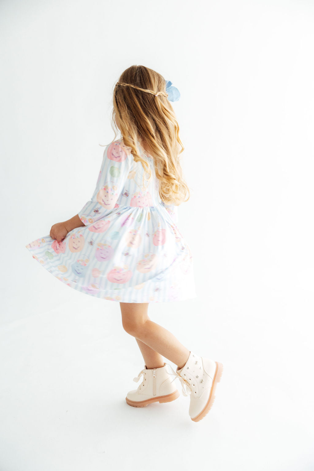 Here for the Candy 3/4 Sleeve Pocket Twirl Dress