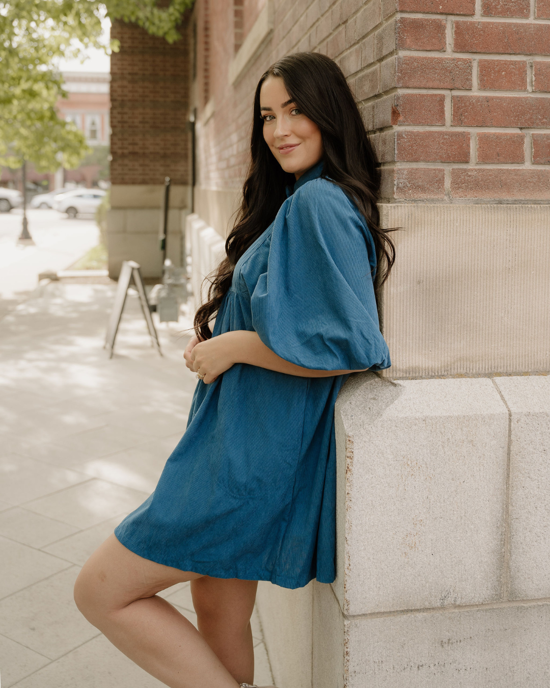 Sutton Corduroy Dress - Teal