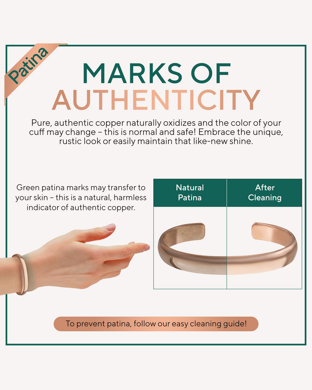 Pure Copper Cuff Bracelet – Plain