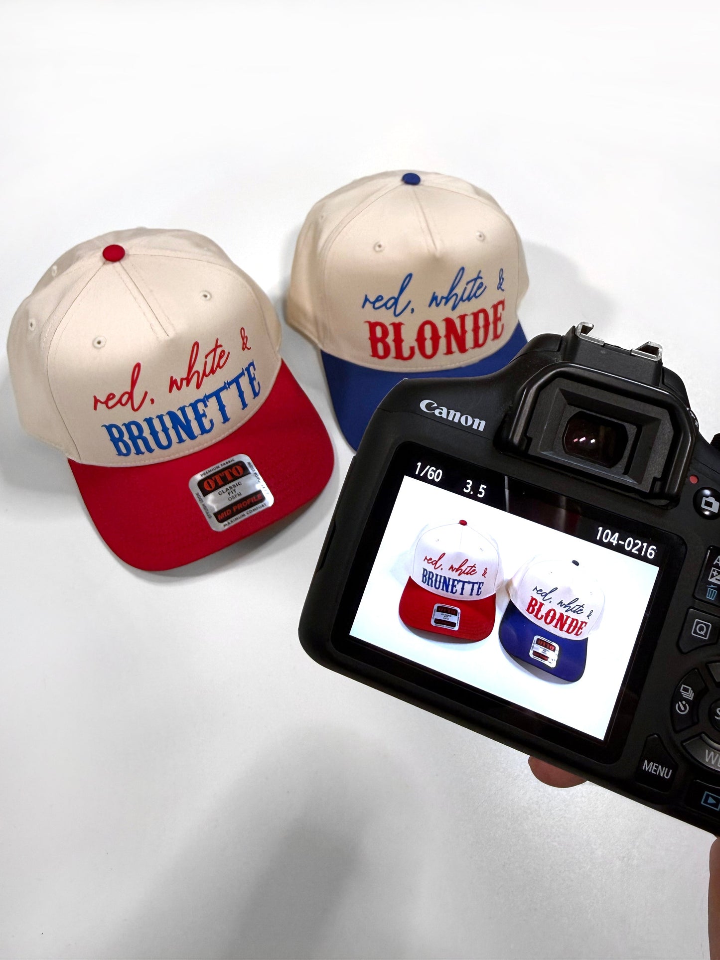 Red, White and Hair Color Snapback