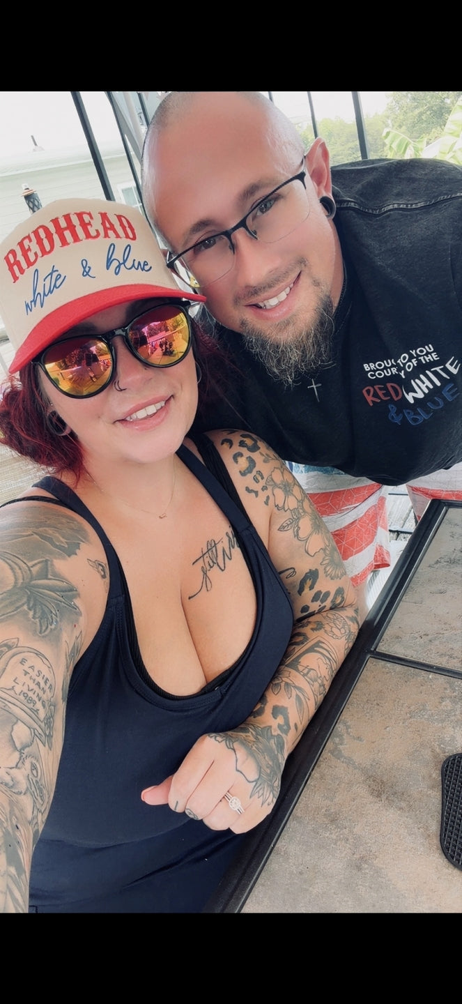 Red, White and Hair Color Snapback