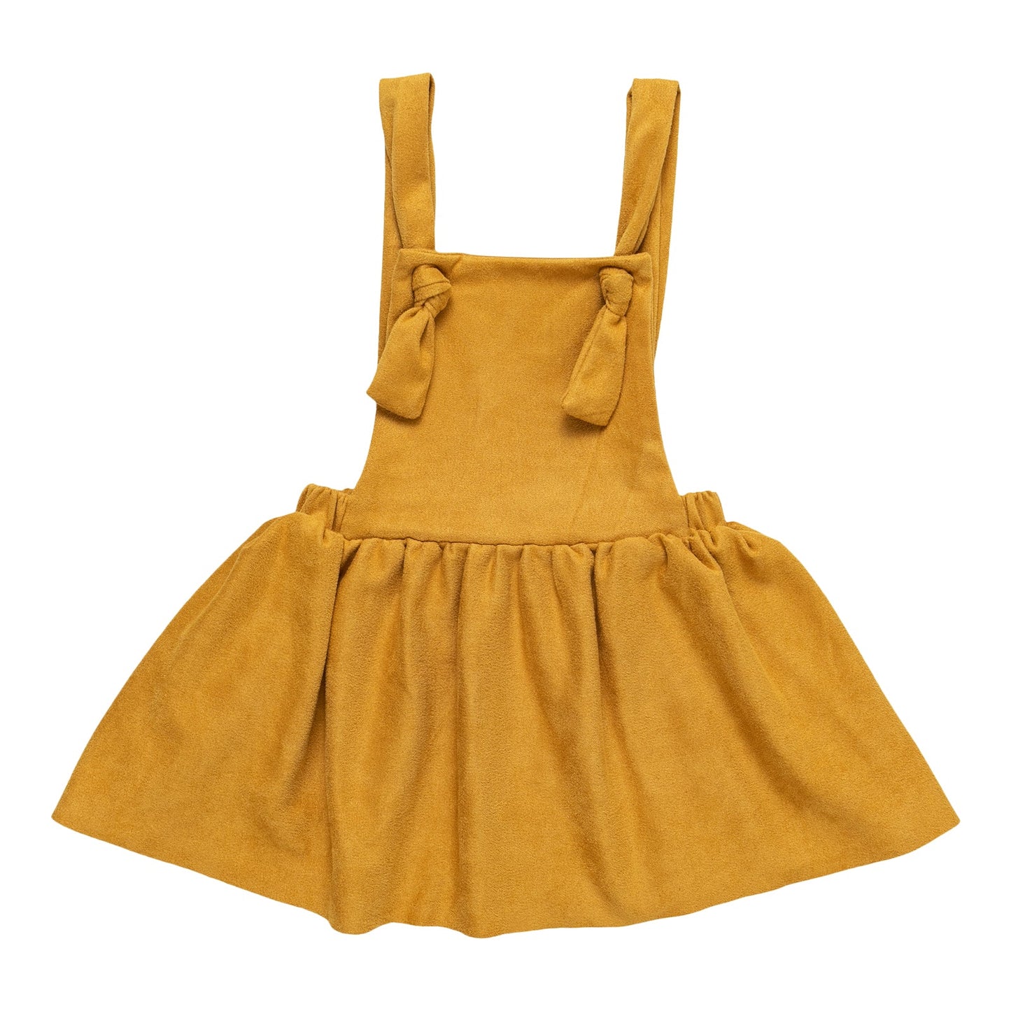 Mustard Faux Suede Pinafore